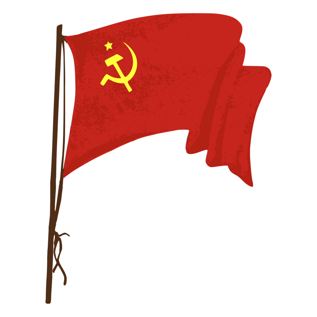 Soviet flag png sticker, transparent