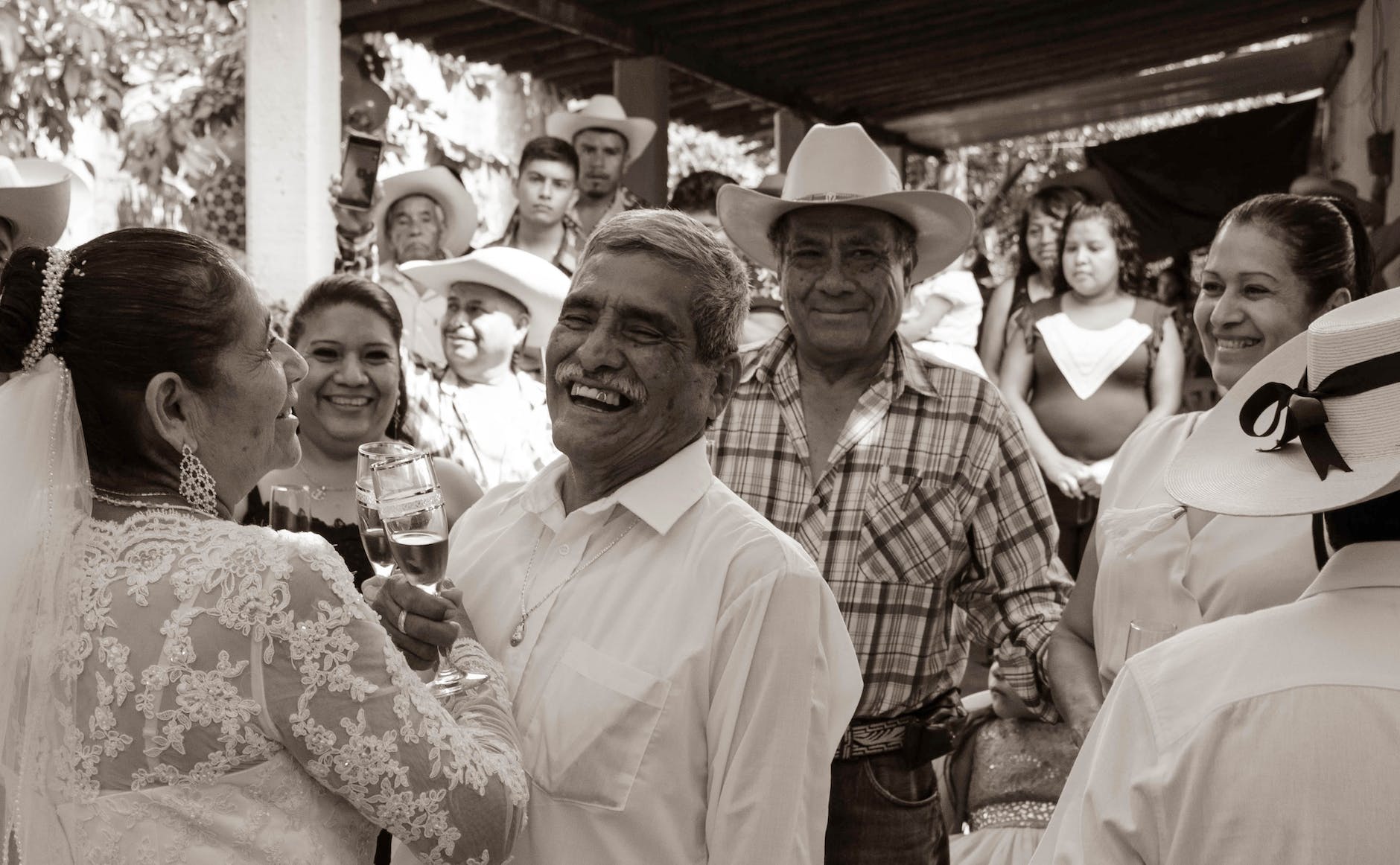 an elderly couple getting married